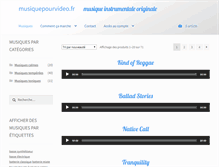 Tablet Screenshot of musiquepourvideo.fr